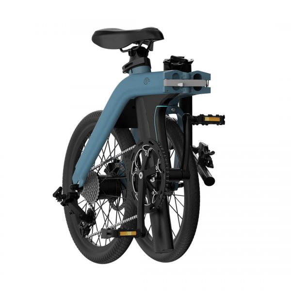 D11 20 Inch Sky Blue Folding Fat Tire Electric Bike (250W, 11.6Ah, 7 Speed)