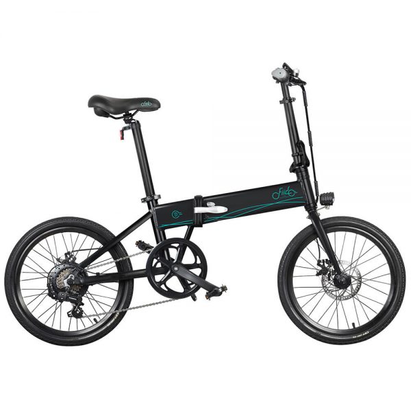 D4S Black 20 Inch Folding Fat Tire Electric Bike