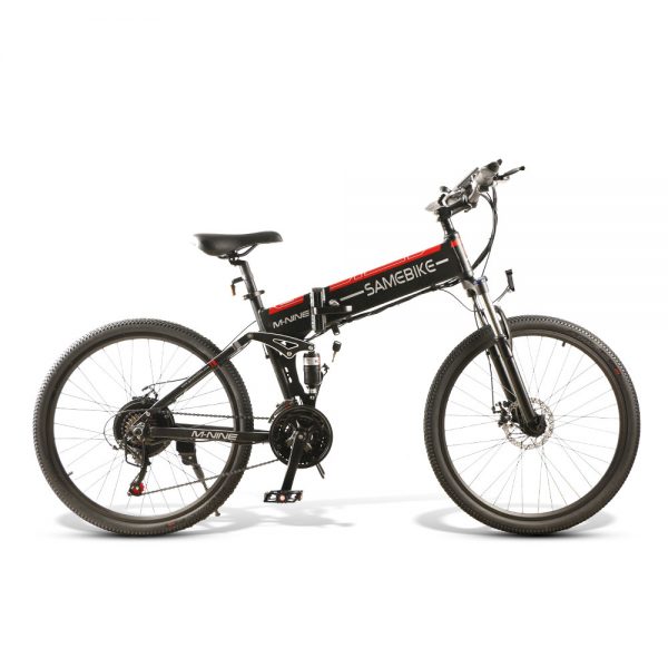 LO26 Inch Black Spoke Rim Folding Electric Mountain Bike